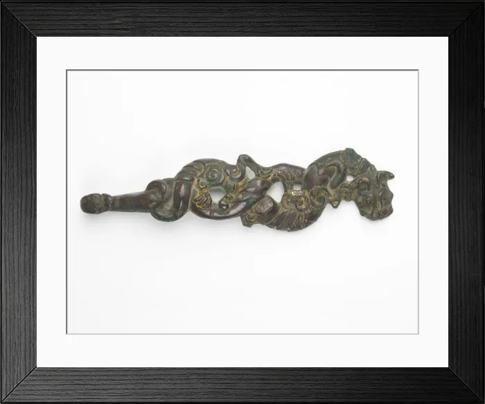 Framed Print : Garment hook (daigou), Han dynasty, 206 BCE-220 CE. Creator: Unknown Framed Print : Garment hook (daigou), Han dynasty, 206 BCE-220 CE. Creator: Unknown