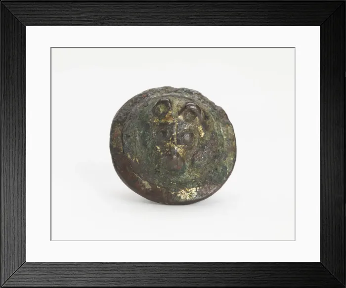 Framed Print : Ornament with a bear head, Han dynasty, 206 BCE-220 CE. Creator: Unknown Framed Print : Ornament with a bear head, Han dynasty, 206 BCE-220 CE. Creator: Unknown
