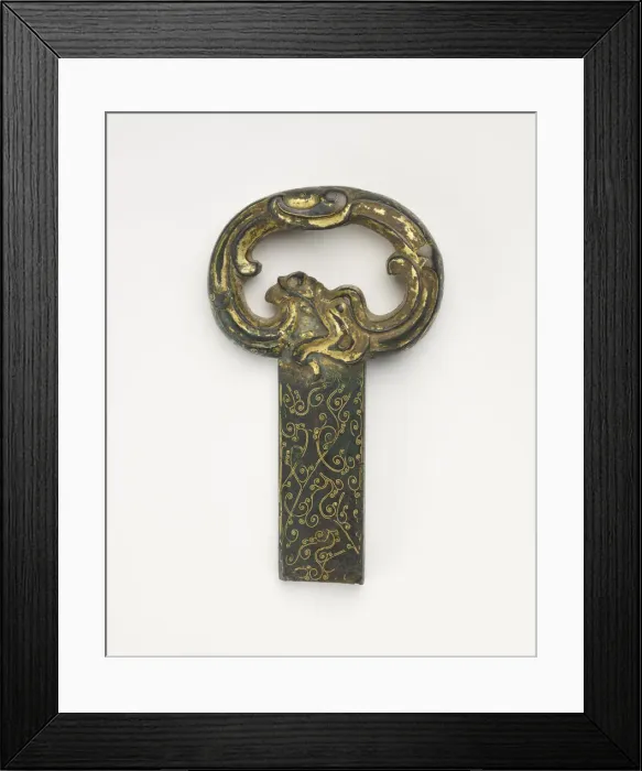 Framed Print : Sword hilt with ring pommel in the form of a dragon, Han dynasty, 206 BCE-220 CE Framed Print : Sword hilt with ring pommel in the form of a dragon, Han dynasty, 206 BCE-220 CE