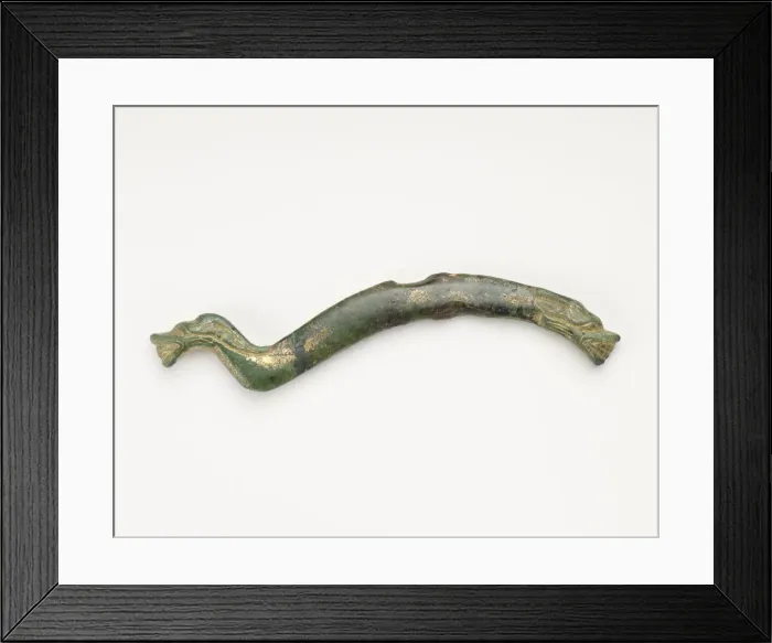 Framed Print : Ornament with two dragonheads, Han dynasty, 206 BCE-220 CE. Creator: Unknown Framed Print : Ornament with two dragonheads, Han dynasty, 206 BCE-220 CE. Creator: Unknown
