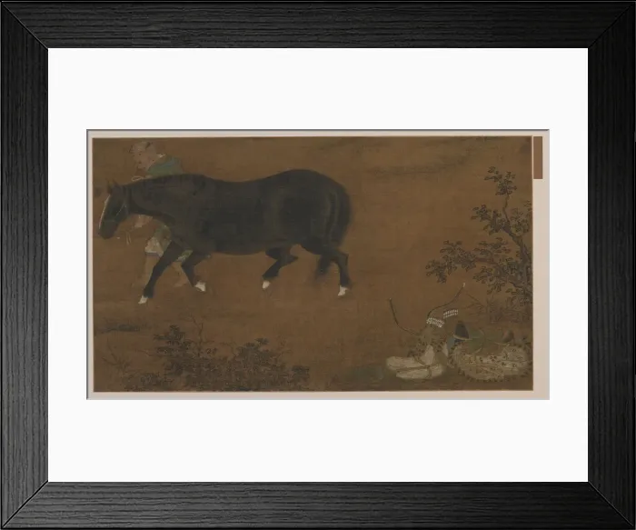 Framed Print : A Tartar, His Horse, and Equipment, Ming dynasty, 1368-1644. Creator: Unknown Framed Print : A Tartar, His Horse, and Equipment, Ming dynasty, 1368-1644. Creator: Unknown