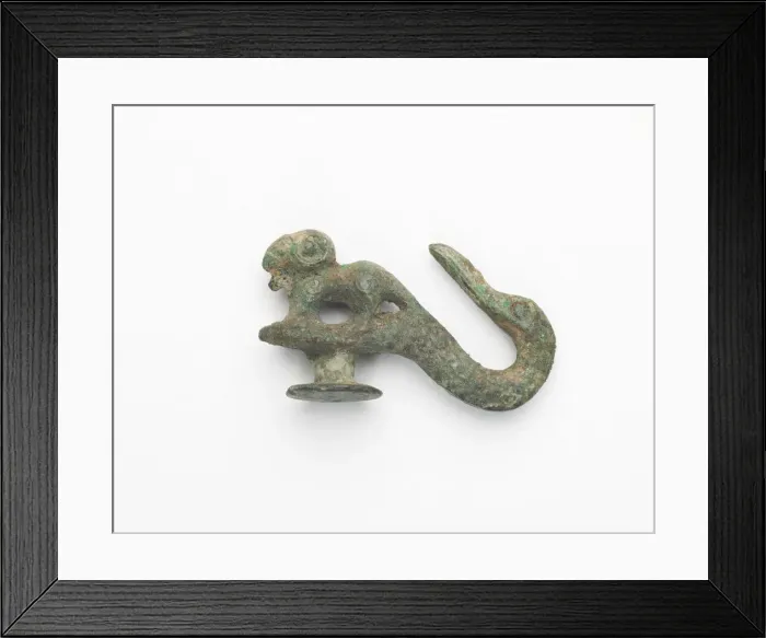 Framed Print : Garment hook (daigou), Han dynasty, 206 BCE-220 CE. Creator: Unknown Framed Print : Garment hook (daigou), Han dynasty, 206 BCE-220 CE. Creator: Unknown