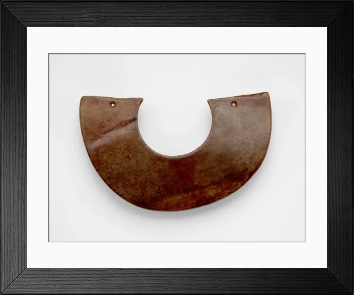 Framed Print : Arc-shaped pendant (huang ?), Late Neolithic period, ca. 3000-ca. 1700 BCE Framed Print : Arc-shaped pendant (huang ?), Late Neolithic period, ca. 3000-ca. 1700 BCE
