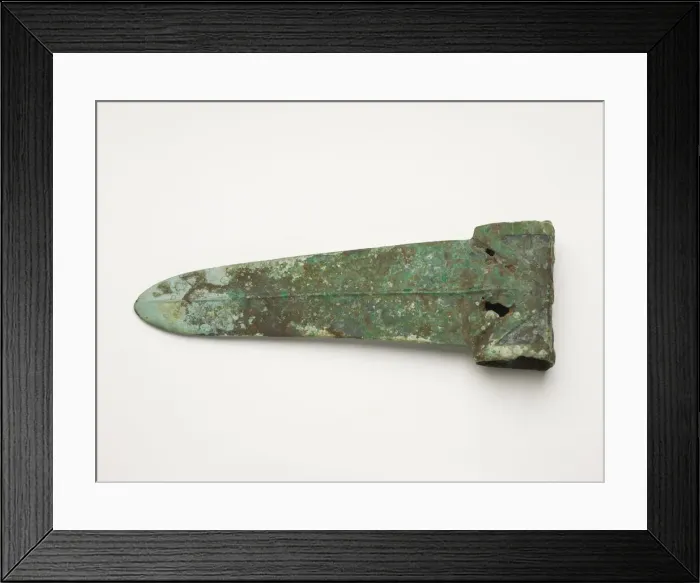 Framed Print : Dagger-axe (ge), Late Shang dynasty, ca. 12th-11th century BCE. Creator: Unknown Framed Print : Dagger-axe (ge), Late Shang dynasty, ca. 12th-11th century BCE. Creator: Unknown