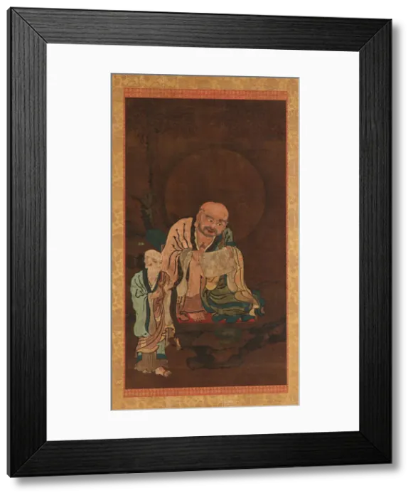 Framed Print : A Luohan and an attendant, Ming dynasty, 1368-1644. Creator: Unknown Framed Print : A Luohan and an attendant, Ming dynasty, 1368-1644. Creator: Unknown