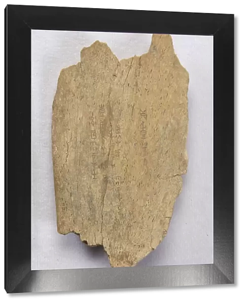 Inscribed bone fragment ('oracle bone'), Late Shang dynasty, ca. 1300-1050 BCE