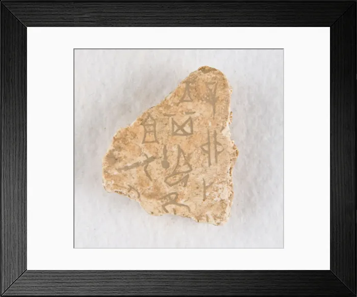 Framed Print : Inscribed bone fragment ('oracle bone'), Late Shang dynasty, ca. 1300-1050 BCE Framed Print : Inscribed bone fragment ('oracle bone'), Late Shang dynasty, ca. 1300-1050 BCE