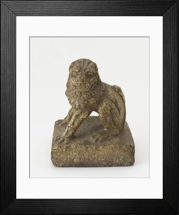 Framed Print : Seated lion, Ming dynasty, 1368-1644. Creator: Unknown Framed Print : Seated lion, Ming dynasty, 1368-1644. Creator: Unknown