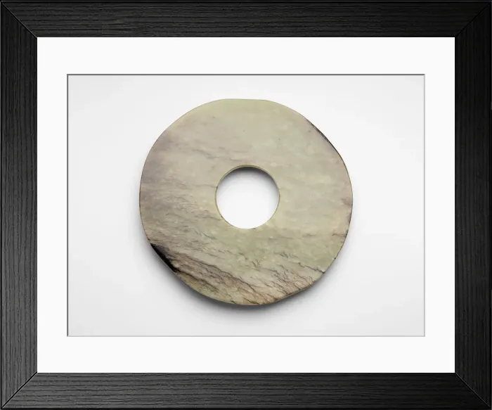 Framed Print : Disk (bi ?), Late Neolithic period, ca. 3000-ca. 1700 BCE. Creator: Unknown