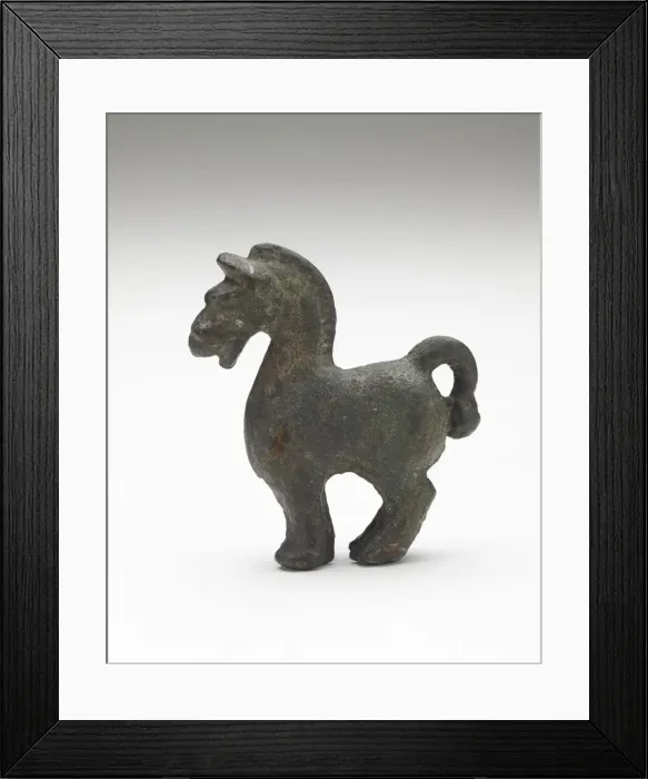 Framed Print : Standing horse, Han dynasty, possibly 1st-2nd century. Creator: Unknown Framed Print : Standing horse, Han dynasty, possibly 1st-2nd century. Creator: Unknown