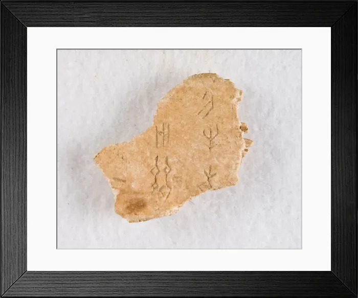 Framed Print : Inscribed bone fragment ('oracle bone'), Late Shang dynasty, ca. 1300-1050 BCE Framed Print : Inscribed bone fragment ('oracle bone'), Late Shang dynasty, ca. 1300-1050 BCE