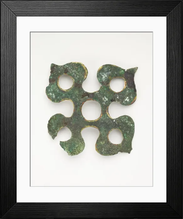 Framed Print : Ornament in the form of a persimmon receptacle (fragment), Han dynasty, 206 BCE-220 CE Framed Print : Ornament in the form of a persimmon receptacle (fragment), Han dynasty, 206 BCE-220 CE