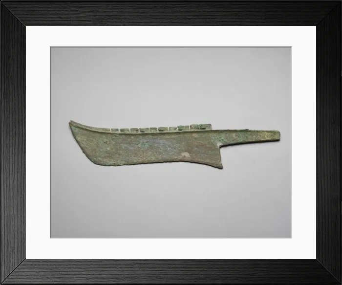 Framed Print : Knife blade, Late Shang dynasty, ca. 1300-1200 BCE. Creator: Unknown Framed Print : Knife blade, Late Shang dynasty, ca. 1300-1200 BCE. Creator: Unknown