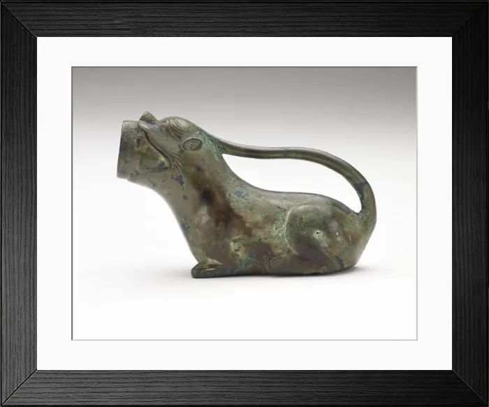 Framed Print : Pitcher in the form of an animal, Han dynasty, 206 BCE-220 CE. Creator: Unknown Framed Print : Pitcher in the form of an animal, Han dynasty, 206 BCE-220 CE. Creator: Unknown