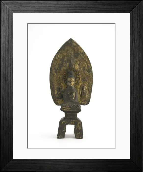 Framed Print : Buddha Mile (Maitreya), Liu Song dynasty, Dated 451. Creator: Unknown Framed Print : Buddha Mile (Maitreya), Liu Song dynasty, Dated 451. Creator: Unknown