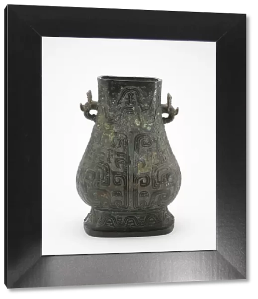 Ritual wine container (hu) with masks, Middle Western Zhou dynasty, ca