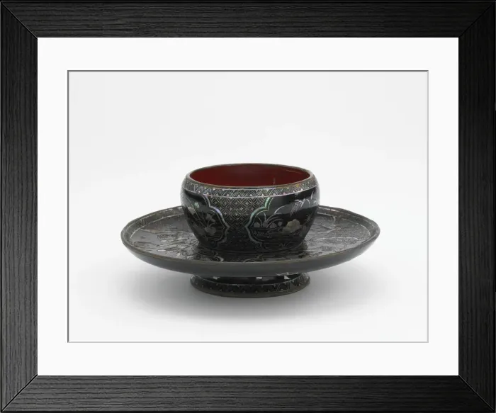 Framed Print : Bowl stand (for tea bowl F1911. 355), Mid-Ming to early Qing dynasty Framed Print : Bowl stand (for tea bowl F1911. 355), Mid-Ming to early Qing dynasty