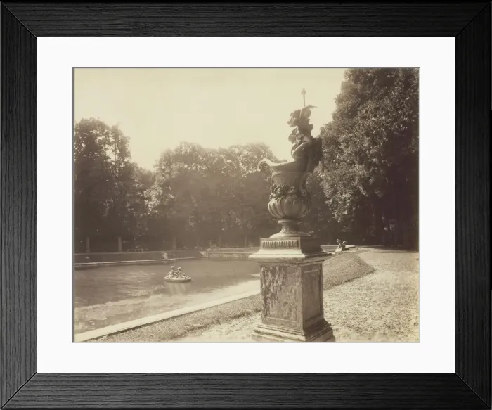 Framed Print : Versailles, Grand Trianon, (Vase en Plomb par Le Lorrain), 1901. Creator: Eugene Atget Framed Print : Versailles, Grand Trianon, (Vase en Plomb par Le Lorrain), 1901. Creator: Eugene Atget
