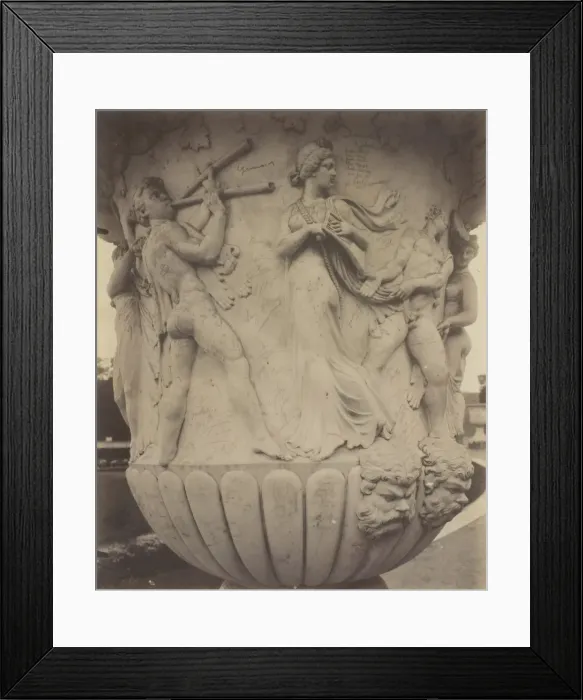 Framed Print : Versailles, Vase (Detail), 1906. Creator: Eugene Atget Framed Print : Versailles, Vase (Detail), 1906. Creator: Eugene Atget