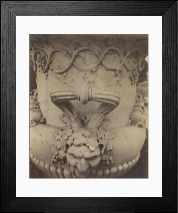 Framed Print : Versailles, Vase (Detail), 1906. Creator: Eugene Atget Framed Print : Versailles, Vase (Detail), 1906. Creator: Eugene Atget