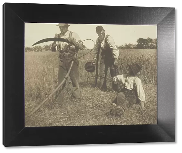 In the Barley-Harvest (Suffolk), 1883  /  87, printed 1888. Creator: Peter Henry Emerson
