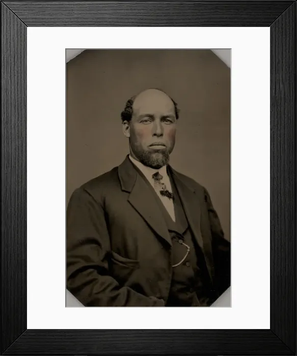 Framed Print : Untitled (Portrait of a Man), 1880. Creator: Unknown Framed Print : Untitled (Portrait of a Man), 1880. Creator: Unknown