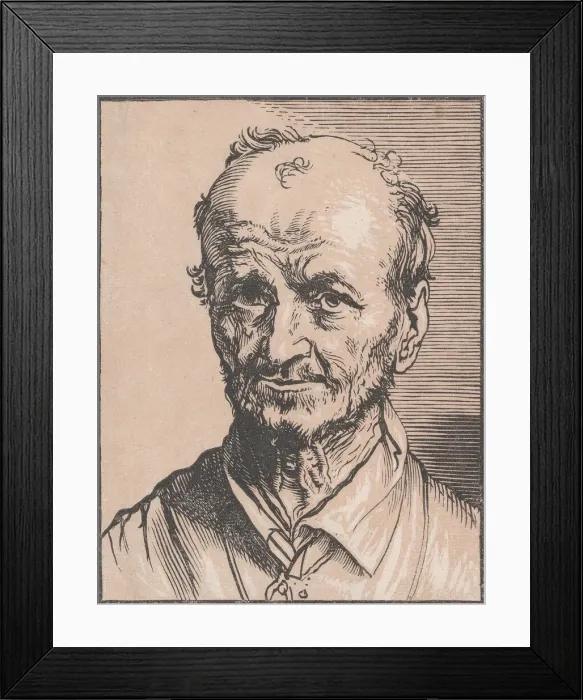Framed Print : Bust of a Man, 17th century. Creator: Jan Lievens Framed Print : Bust of a Man, 17th century. Creator: Jan Lievens