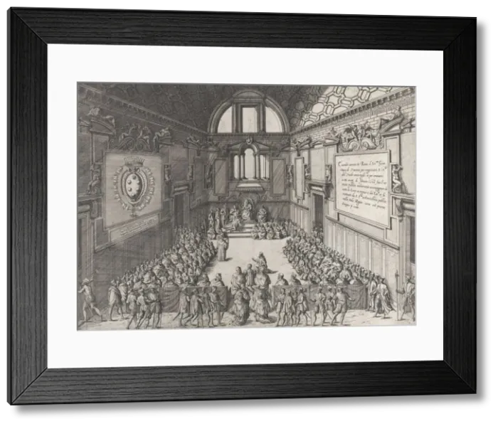 Framed Print : Audience given by Pope Pius V to Cosimo I, Duke of Tuscany, 1575-99 Framed Print : Audience given by Pope Pius V to Cosimo I, Duke of Tuscany, 1575-99