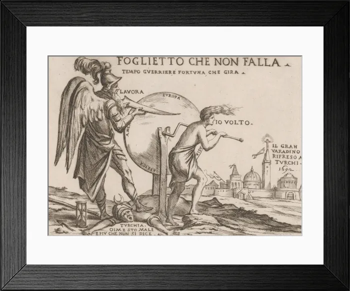 Framed Print : An allegory relating to the fortunes of the Turks, ca. 1692 Framed Print : An allegory relating to the fortunes of the Turks, ca. 1692