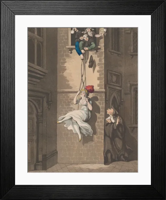 Framed Print : Smuggling In, or A College Trick, August 8, 1798. Creator: Heinrich Schutz