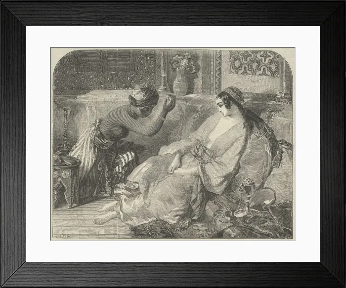 Framed Print : The Captive, from Illustrated London News, April 15, 1848. Creator: H Framed Print : The Captive, from Illustrated London News, April 15, 1848. Creator: H