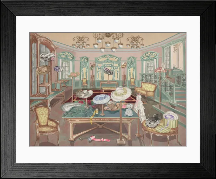 Framed Print : Millinery Shop, 1905, 1935 / 1942. Creator: Perkins Harnly Framed Print : Millinery Shop, 1905, 1935 / 1942. Creator: Perkins Harnly