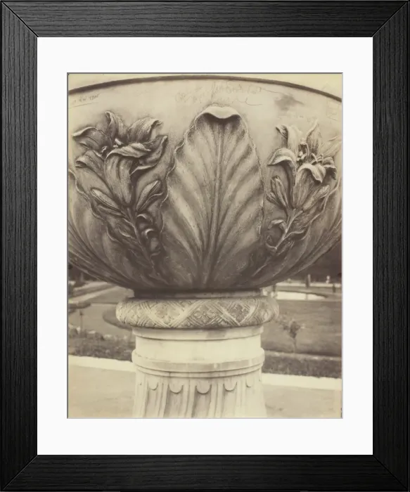 Framed Print : Versailles, Vase, 1906 / 07. Creator: Eugene Atget Framed Print : Versailles, Vase, 1906 / 07. Creator: Eugene Atget