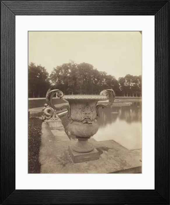Framed Print : Versailles, Vase, Bassin de Neptune, 1901. Creator: Eugene Atget Framed Print : Versailles, Vase, Bassin de Neptune, 1901. Creator: Eugene Atget