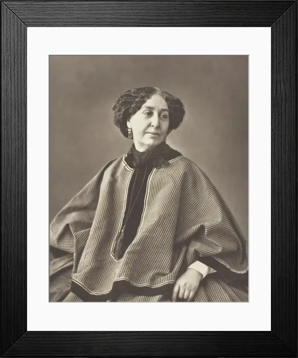 Framed Print : Georges Sand (born Amantine Lucile Aurore Dupin, French novelist, 1804-1876), 1864. Creator: Nadar Framed Print : Georges Sand (born Amantine Lucile Aurore Dupin, French novelist, 1804-1876), 1864. Creator: Nadar