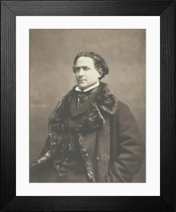 Framed Print : Portrait of La Fontaine, c. 1854-1860. Creator: Nadar Framed Print : Portrait of La Fontaine, c. 1854-1860. Creator: Nadar