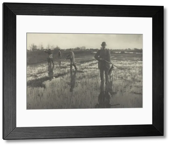 Framed Print : Snipe-Shooting, 1886. Creator: Peter Henry Emerson Framed Print : Snipe-Shooting, 1886. Creator: Peter Henry Emerson