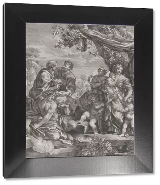 Allegorical scene with a sacrificial lamb, 1640-70. Creator: Giovanni Battista Bonacina