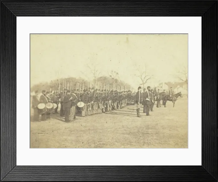 Framed Print : 50th Pennsylvania Infantry in Parade Formation, c. 1870 / 82. Creator: Tim O Sullivan Framed Print : 50th Pennsylvania Infantry in Parade Formation, c. 1870 / 82. Creator: Tim O Sullivan