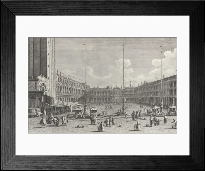 Framed Print : View of Piazza San Marco, with the church of San Geminiano at the far end Framed Print : View of Piazza San Marco, with the church of San Geminiano at the far end