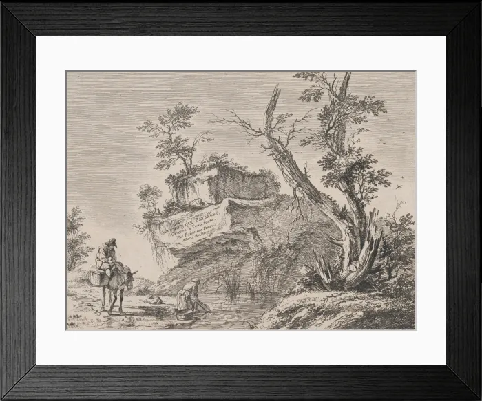 Framed Print : Title-Page to a Series of Ten Landscapes, 1763. Creator: Jean-Jacques de Boissieu Framed Print : Title-Page to a Series of Ten Landscapes, 1763. Creator: Jean-Jacques de Boissieu