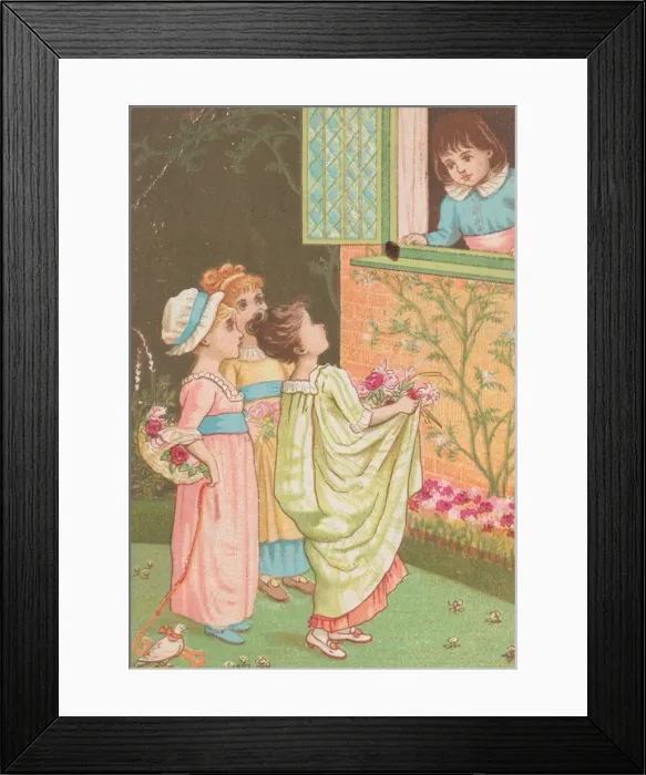 Framed Print : Valentine, 1883. Creator: Catherine Greenaway Framed Print : Valentine, 1883. Creator: Catherine Greenaway