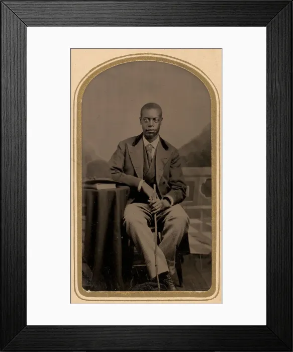 Framed Print : Untitled (Portrait of a Seated Man), 1880. Creator: Unknown Framed Print : Untitled (Portrait of a Seated Man), 1880. Creator: Unknown