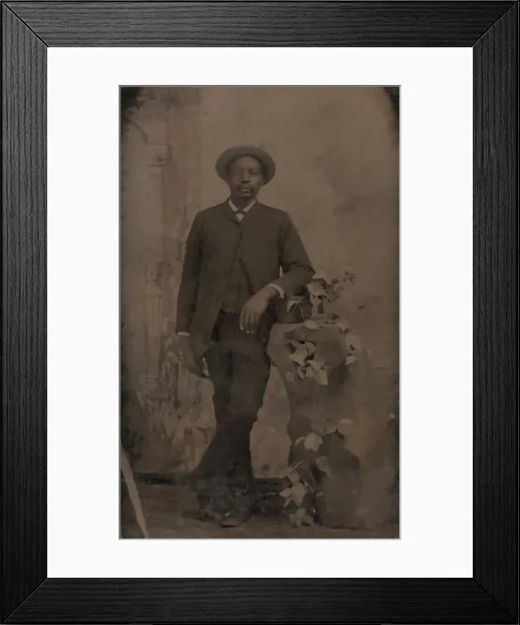 Framed Print : Untitled (Portrait of a Standing Man), 1860s. Creator: Unknown Framed Print : Untitled (Portrait of a Standing Man), 1860s. Creator: Unknown