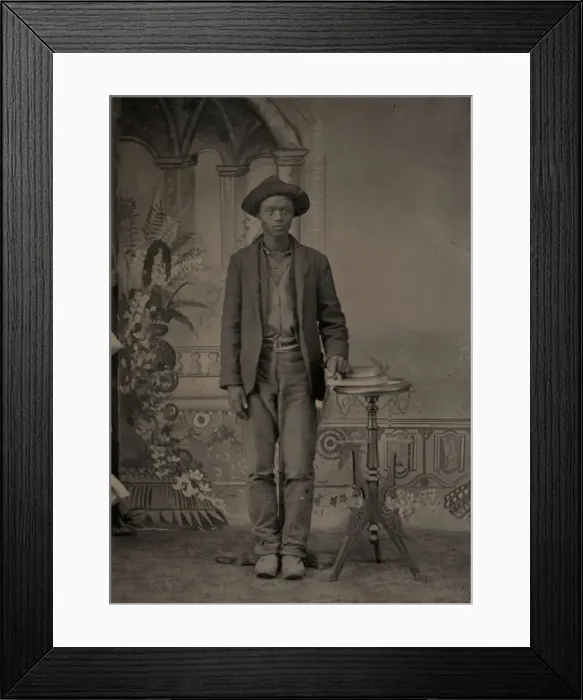 Framed Print : Untitled (Portrait of a Standing Man), 1880. Creator: Unknown Framed Print : Untitled (Portrait of a Standing Man), 1880. Creator: Unknown