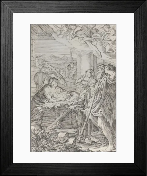Framed Print : Adoration of the Shepherds, 1654-1718. Creator: Giuseppe Maria Mitelli Framed Print : Adoration of the Shepherds, 1654-1718. Creator: Giuseppe Maria Mitelli