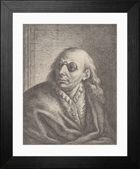Framed Print : Portrait of Luca Giordano, wearing round spectacles and looking to the left, 1692-1727 Framed Print : Portrait of Luca Giordano, wearing round spectacles and looking to the left, 1692-1727