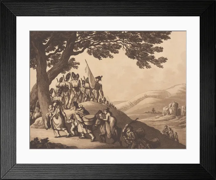 Framed Print : Soldiers Marching, April 1, 1798. Creator: Heinrich Schutz