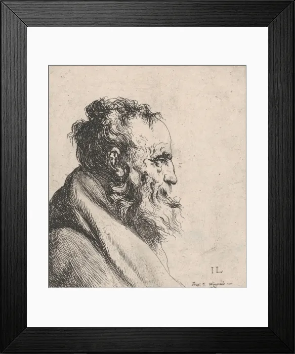 Framed Print : Bust of an Old Man, 1620-74. Creator: Jan Lievens