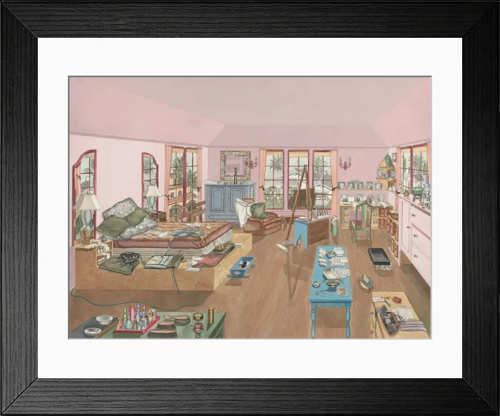 Framed Print : Bedroom, 1940, 1935 / 1942. Creator: Perkins Harnly Framed Print : Bedroom, 1940, 1935 / 1942. Creator: Perkins Harnly